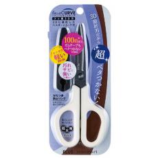 PLUS 3D凹面不沾膠弧線剪刀-白 SC-175SFN #35-255