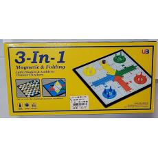 三合一棋子遊戲 (蛇棋+色子遊戲+跳棋)  型號:38812