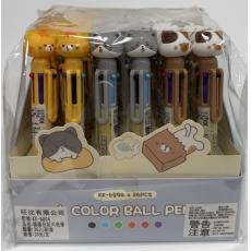 貓貓日記 六色筆 特價39元 KK-6894